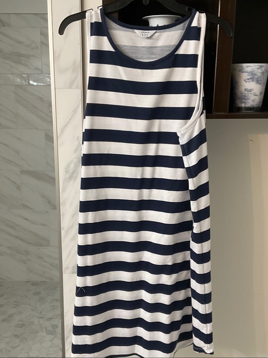 crown & ivy Dresses & Skirts - crown & ivy Navy and White Striped Sleeveless Dress